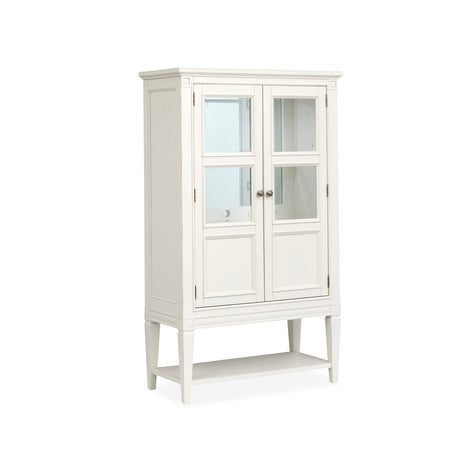 Magnussen Home Willowbrook Egg Shell White Display Cabinet
