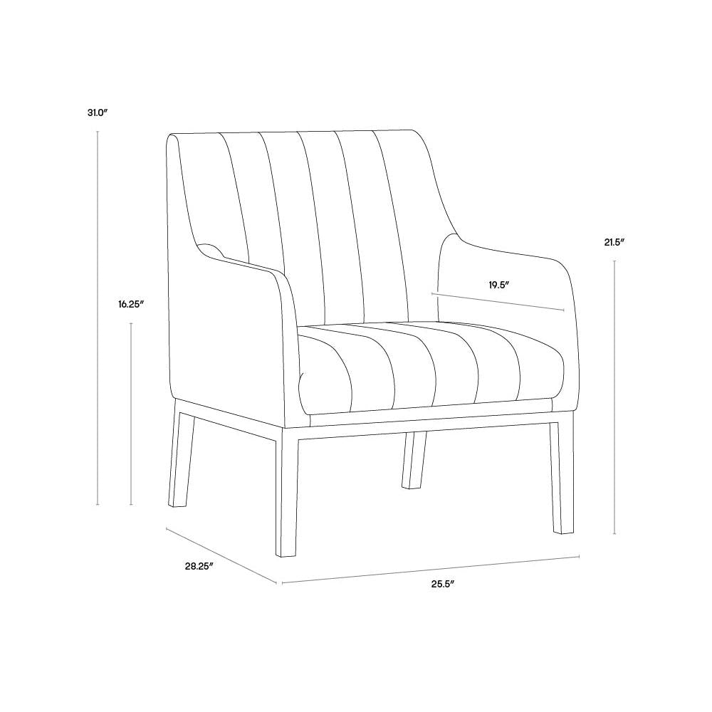 Sunpan Wolfe Blue Lounge Chair