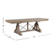 Magnussen Home Paxton Place Dovetail Grey Extendable Trestle Dining Table