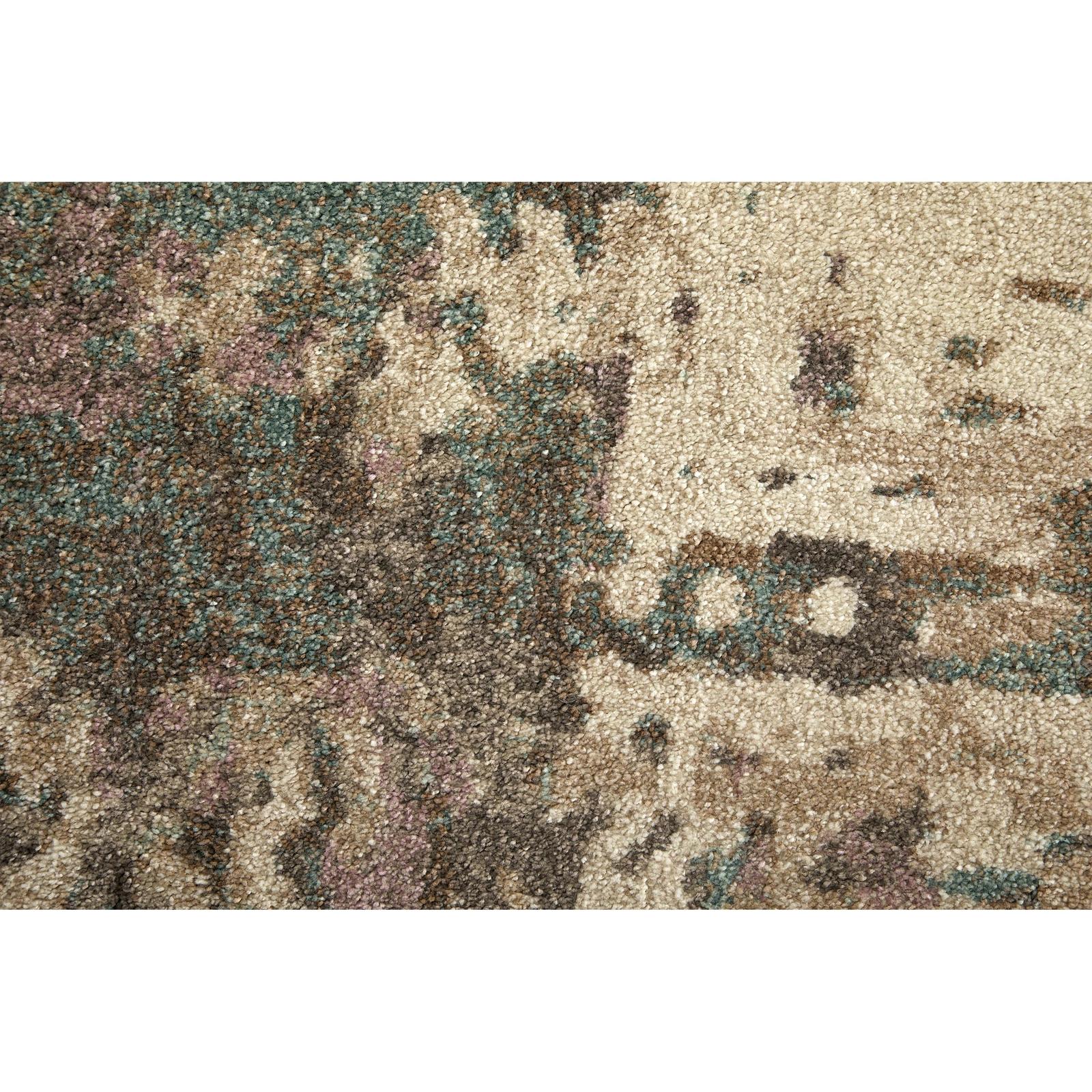 Feizy Eden 39QRF Modern Abstract Rug in Ivory/Blue/Purple