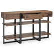 Magnussen Home Prescott Rustic Honey And Distressed Iron Rectangular Sofa Table