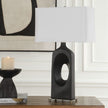 Uttermost Void Matte Black Table Lamp