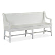 Magnussen Home Heron Cove Chalk White And Dovetail Grey Bench With Back