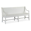 Magnussen Home Heron Cove Chalk White And Dovetail Grey Bench With Back