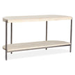 Magnussen Home Jennings Edgecomb Grey And Weathered Antique Nickel Demilune Sofa Table