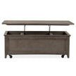 Magnussen Home Paxton Place Dovetail Grey Lift Top Storage Cocktail Table With Casters