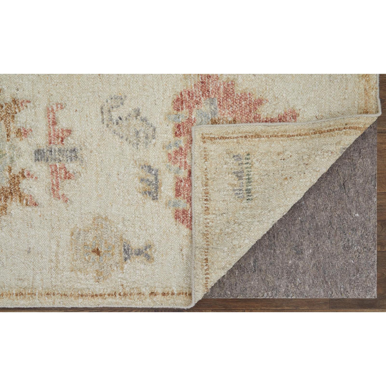 Feizy Grafton 69FLF Transitional Floral & Botanical Rug in Ivory/Orange/Gray