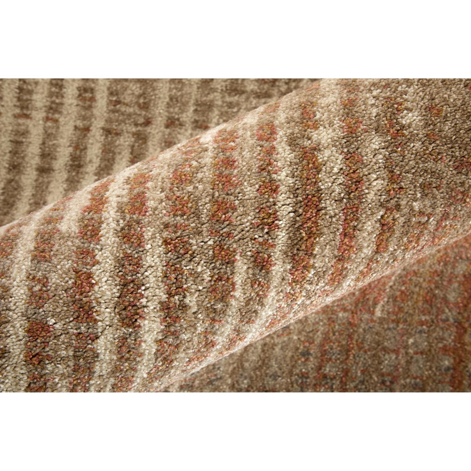 Feizy Eden 39QPF Modern Abstract Rug in Ivory/Taupe/Pink