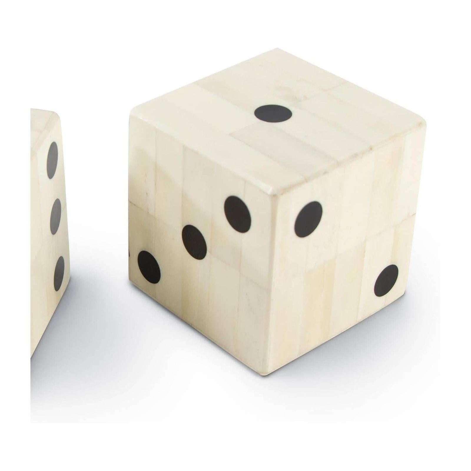 Regina Andrew Oversized Bone Gaming Dice Pair