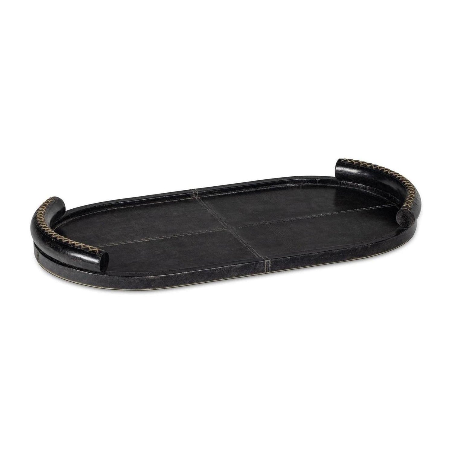 Regina Andrew Forte Oval Leather Tray