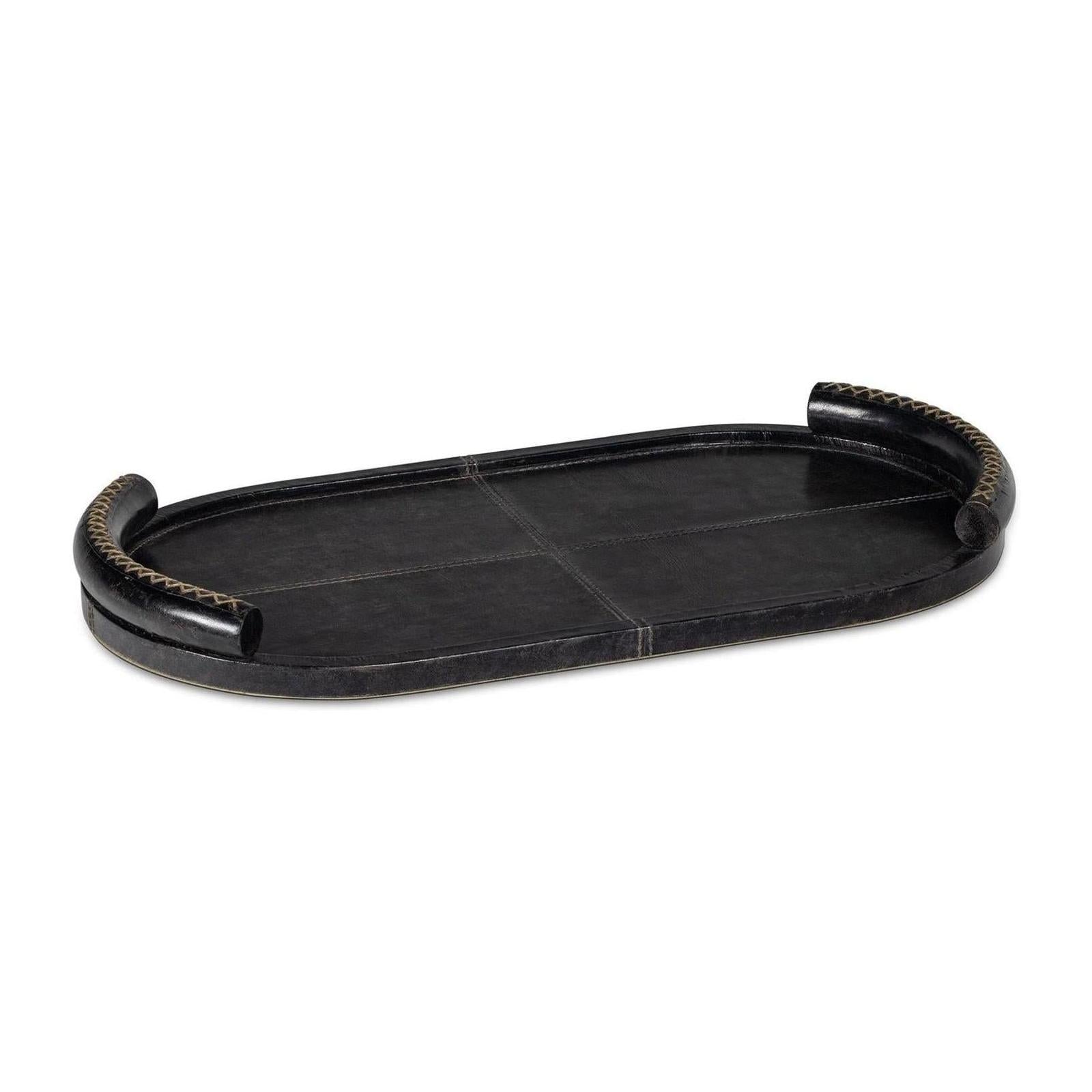 Regina Andrew Forte Oval Leather Tray