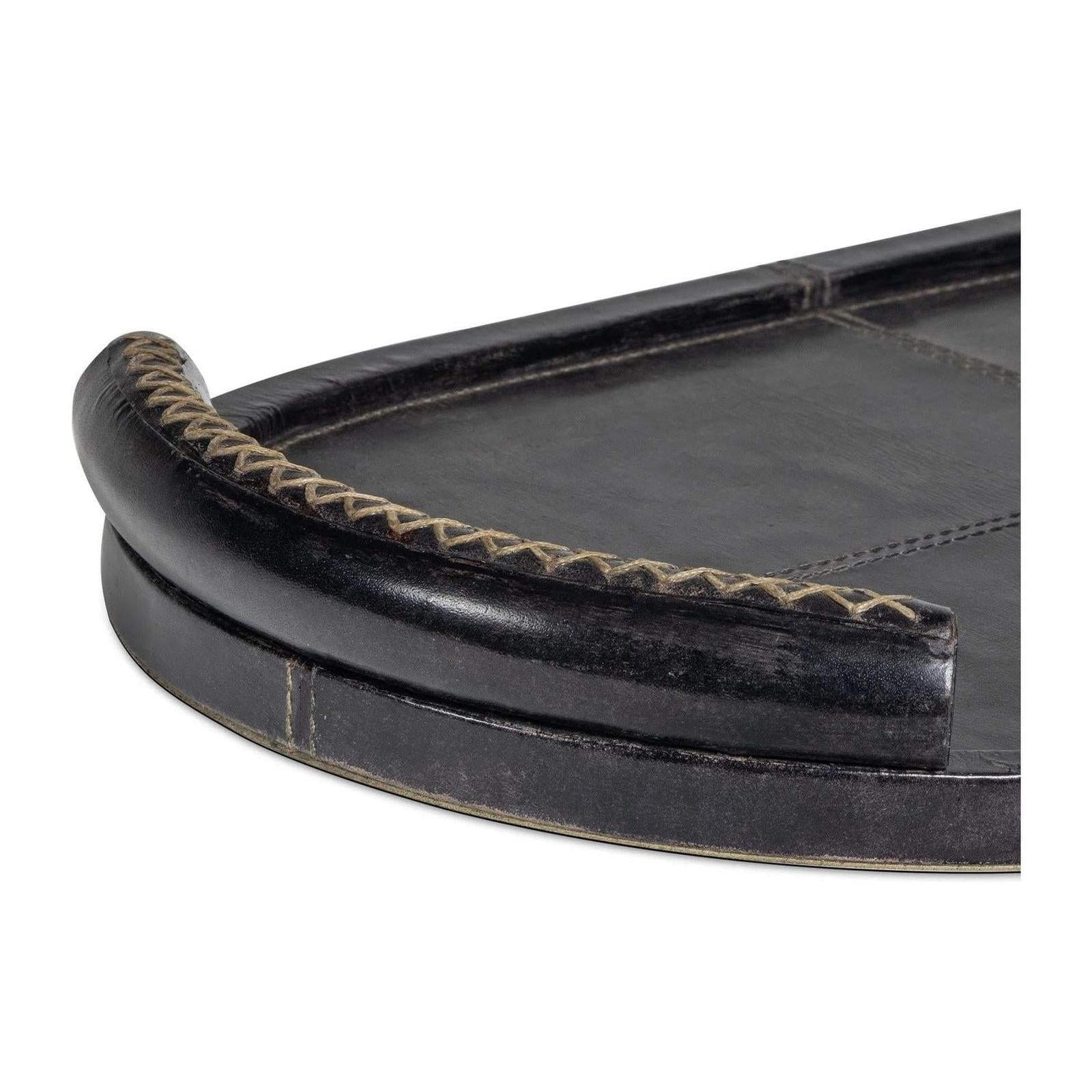 Regina Andrew Forte Oval Leather Tray
