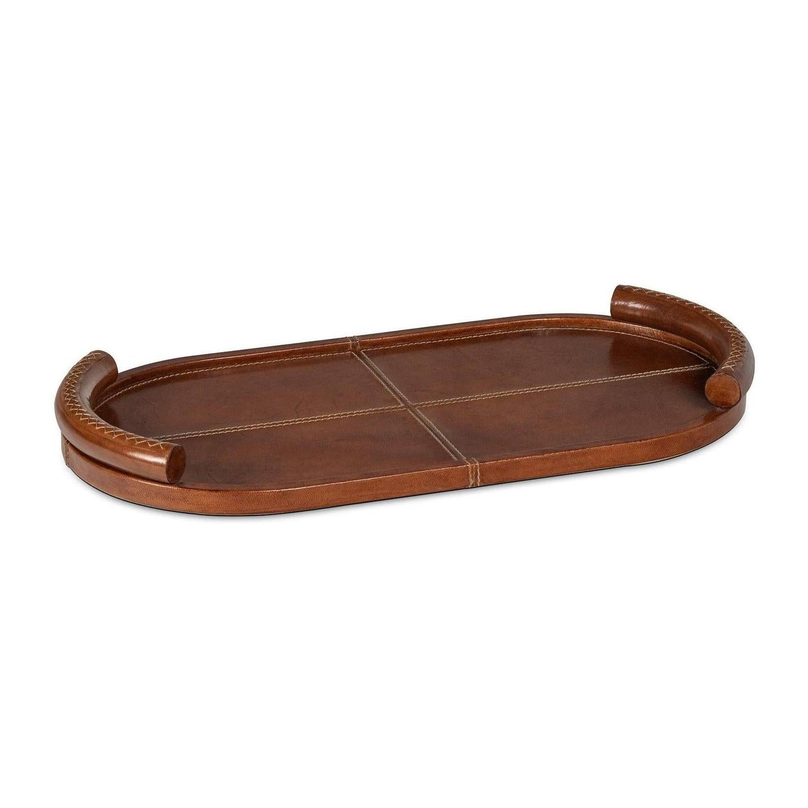 Regina Andrew Forte Oval Leather Tray