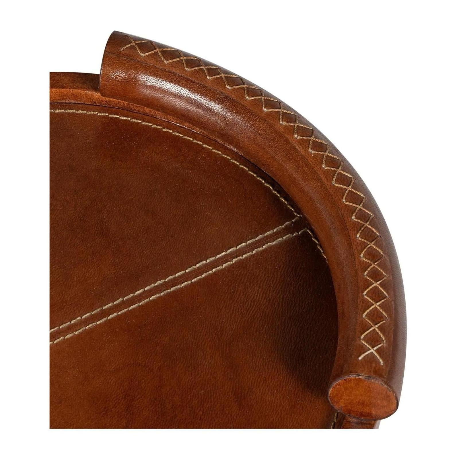 Regina Andrew Forte Oval Leather Tray