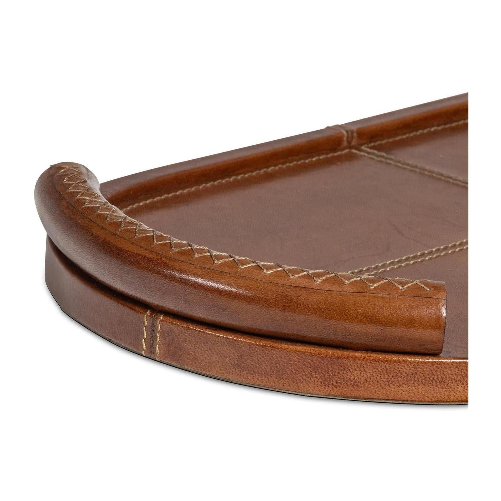 Regina Andrew Forte Oval Leather Tray