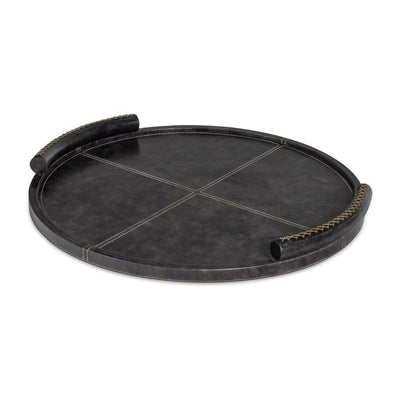 Regina Andrew Forte Round Leather Tray