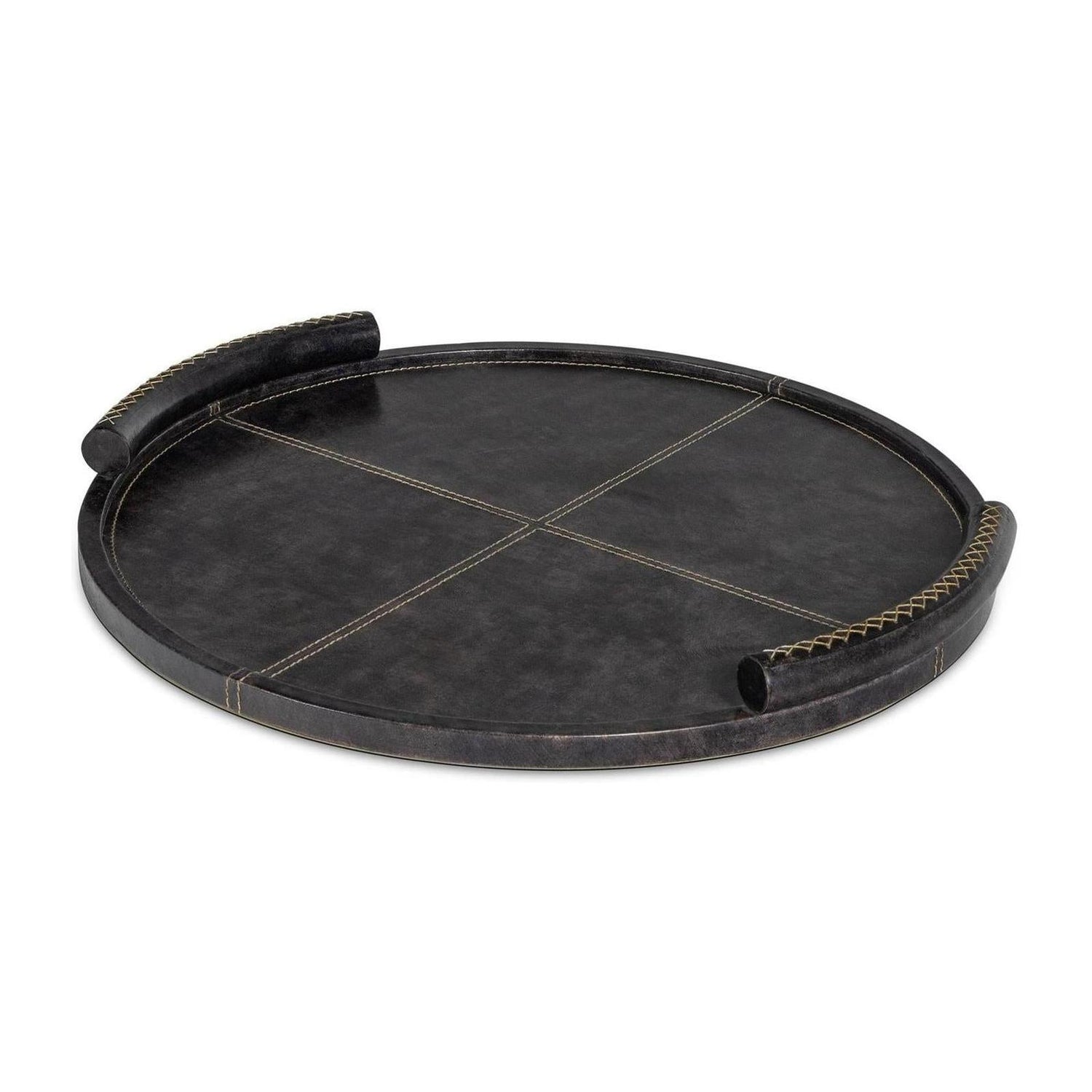 Regina Andrew Forte Round Leather Tray