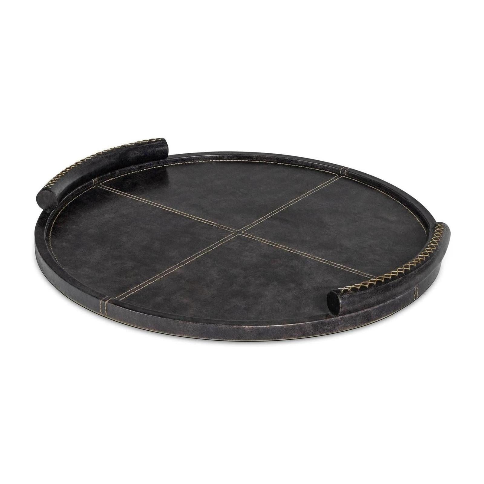 Regina Andrew Forte Round Leather Tray
