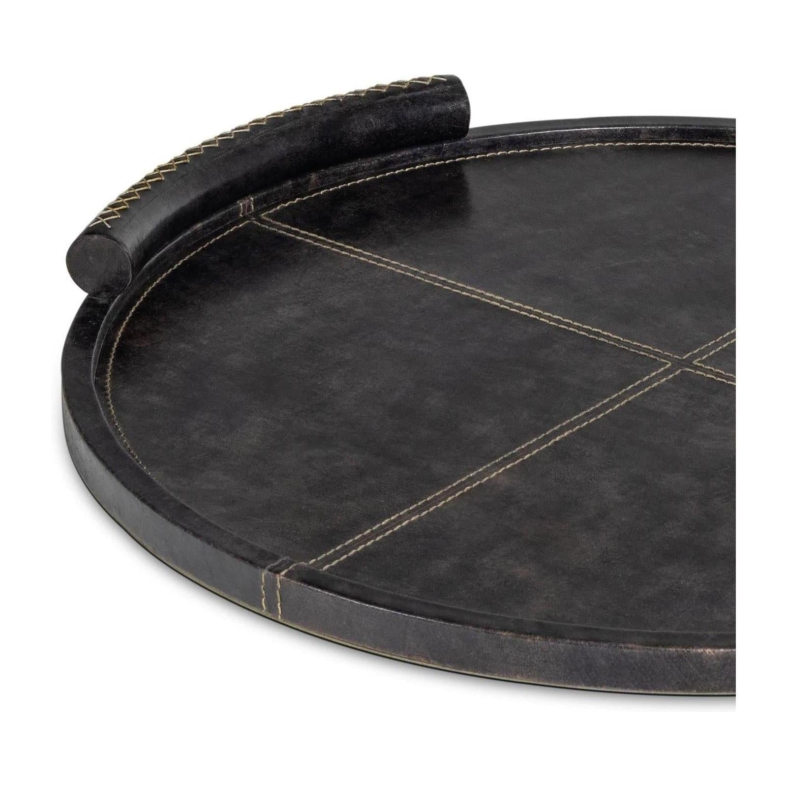 Regina Andrew Forte Round Leather Tray