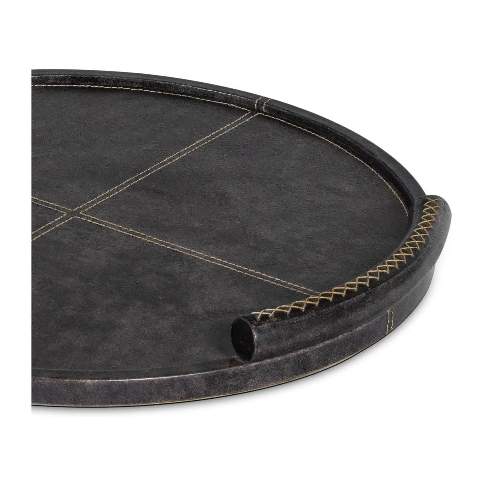 Regina Andrew Forte Round Leather Tray