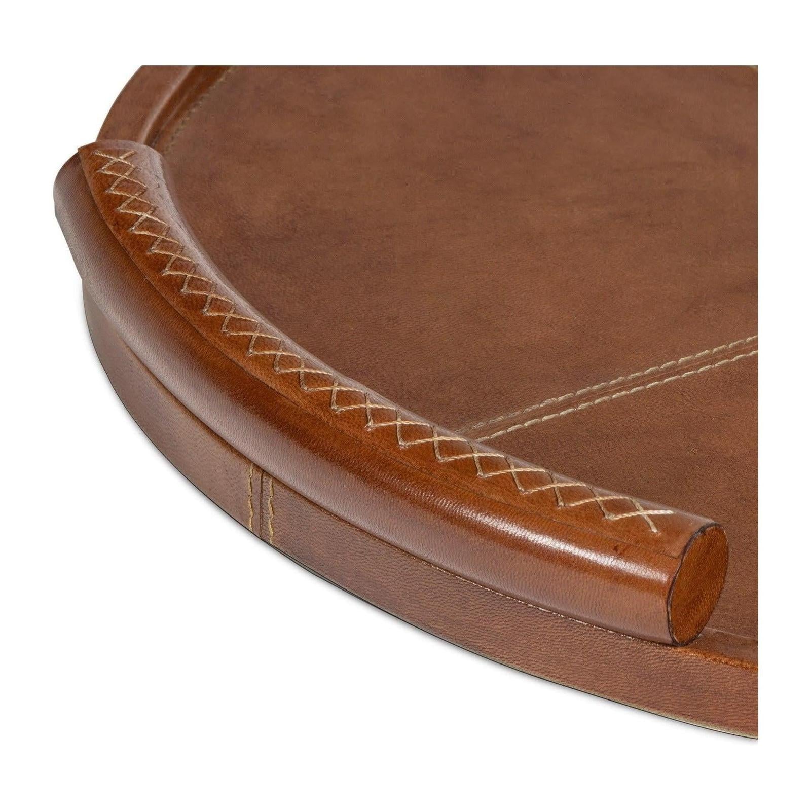 Regina Andrew Forte Round Leather Tray