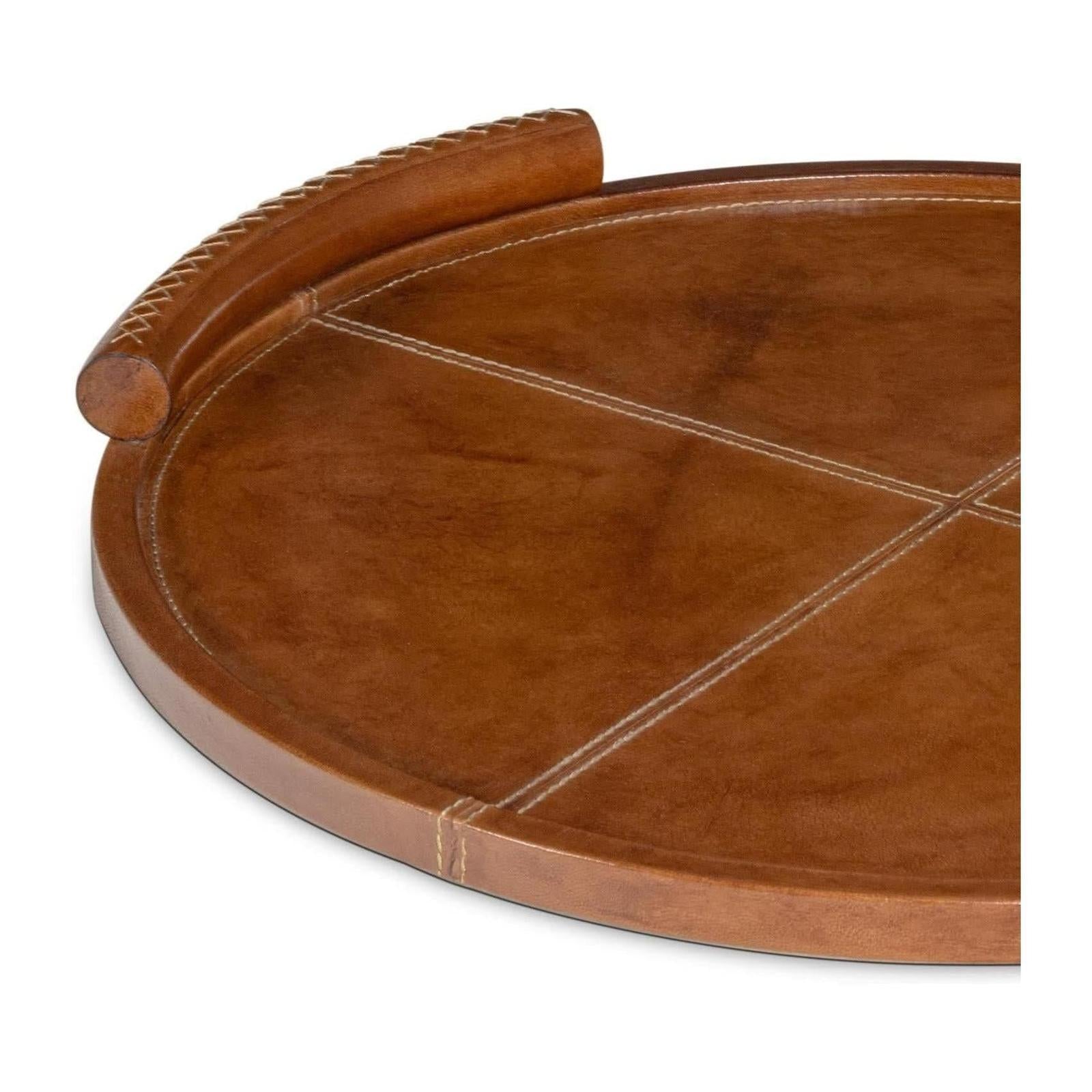 Regina Andrew Forte Round Leather Tray