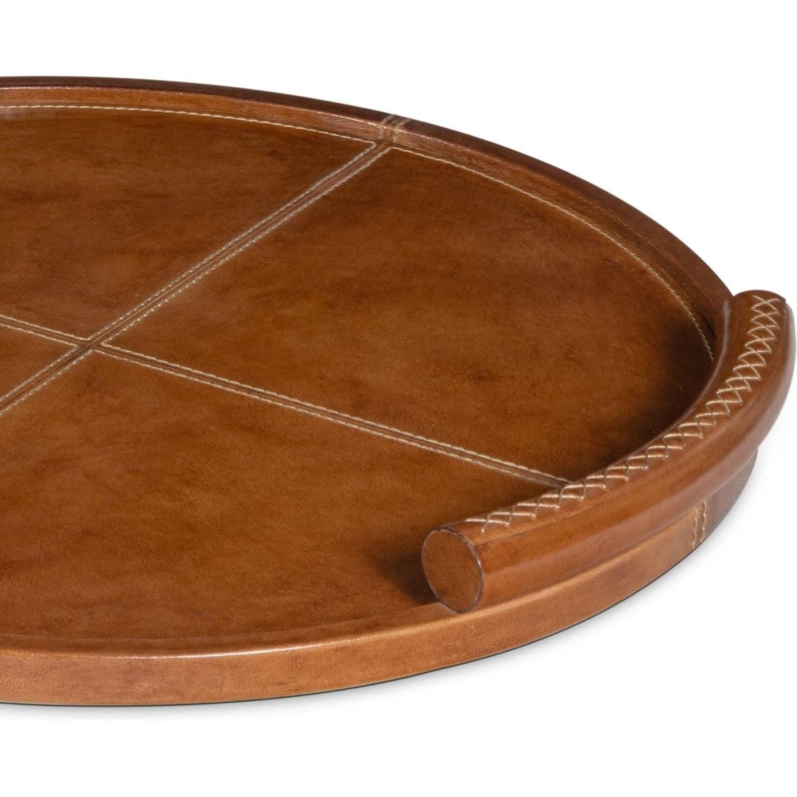 Regina Andrew Forte Round Leather Tray