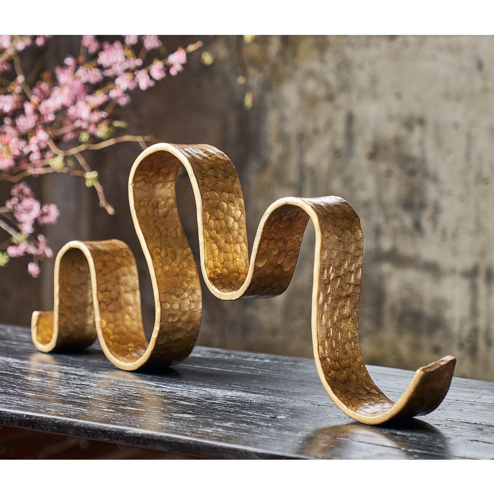 Wave Gold Wave Sculpture