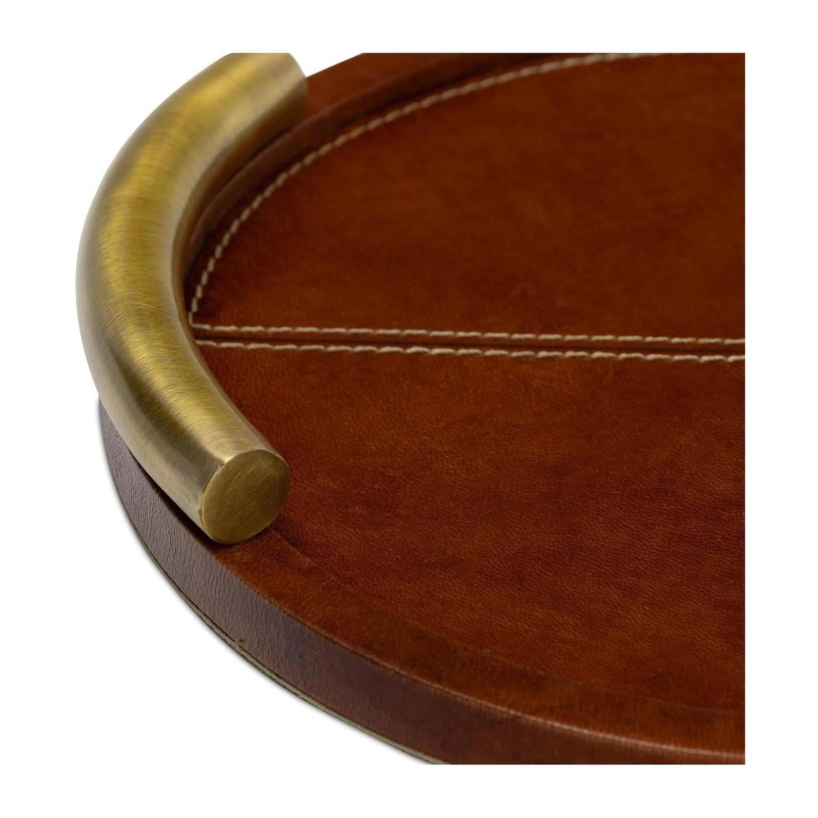 Regina Andrew Hayes Oval Leather Tray