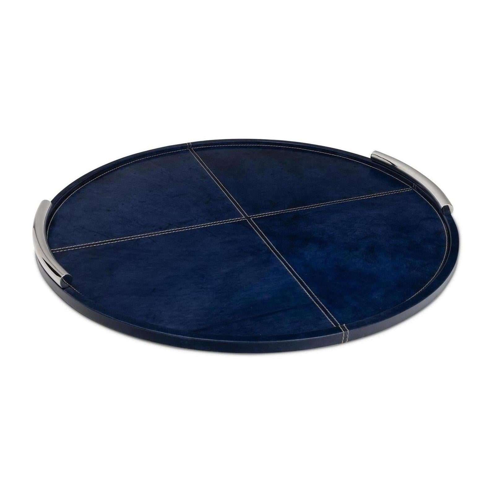 Regina Andrew Hayes Round Leather Tray