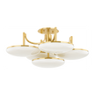 Hudson Valley Lighting Bregman 5 Light 30.75 inch Aged Brass Semi Flush Ceiling Light
