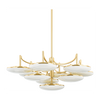 Hudson Valley Lighting Bregman 10 Light 44 inch Aged Brass Chandelier Ceiling Light
