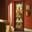 Pulaski Furniture PFC Curios Mirrored Curio 4 Shelf Corner Cabinet