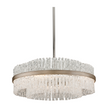 Corbett Chime 8 Light Silver Leaf Polished Stainless Chandelier Ceiling Light