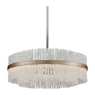 Corbett Chime 12 Light Silver Leaf Polished Stainless Chandelier Ceiling Light