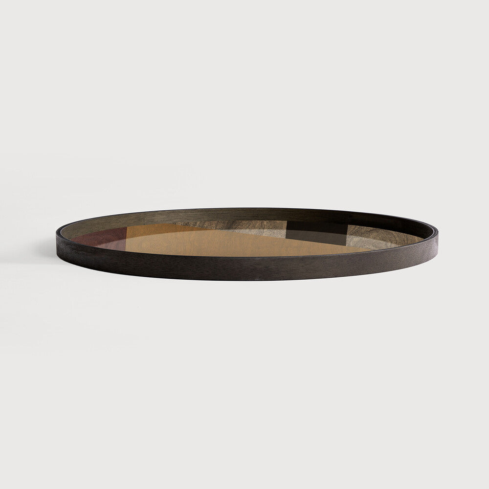 Ethnicraft Angle Round Glass Tray 574