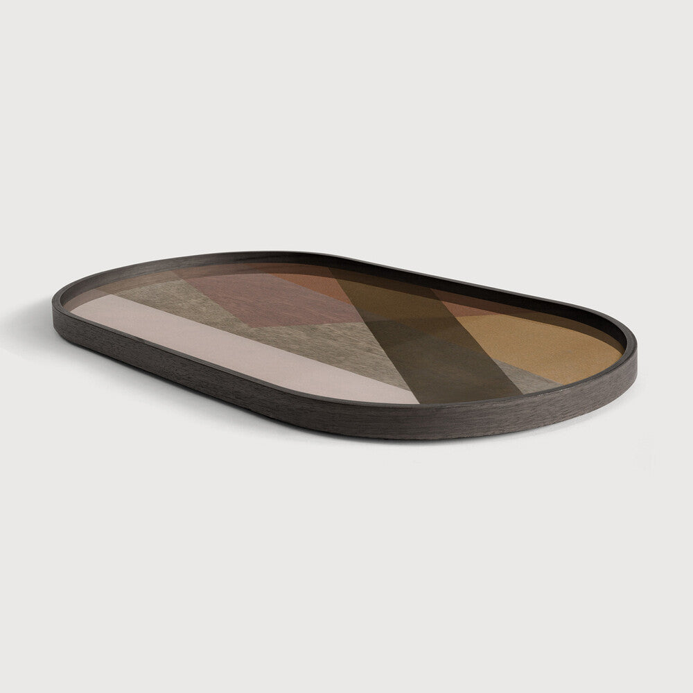 Ethnicraft Angle Oval Glass Tray