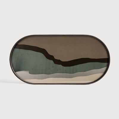 Ethnicraft Wabi Sabi Oval Glass Tray 580