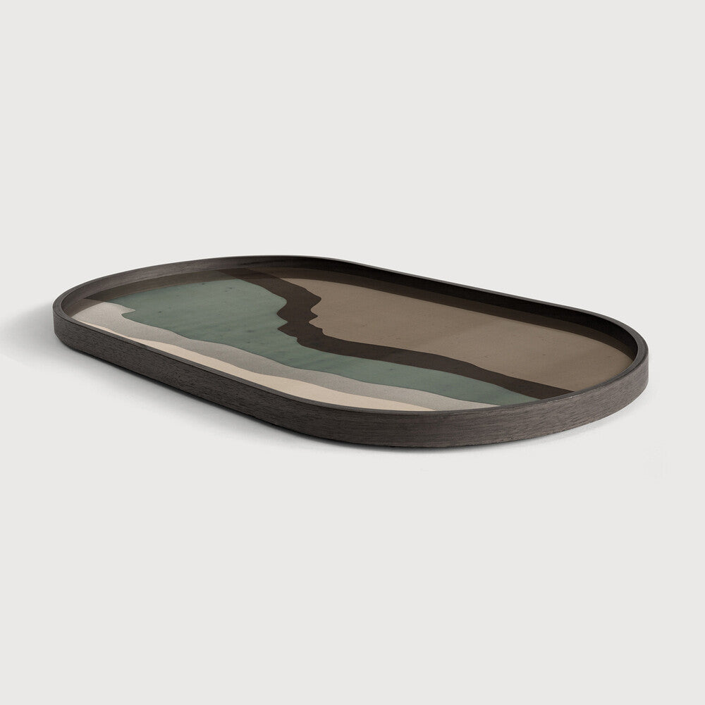 Ethnicraft Wabi Sabi Oval Glass Tray 580