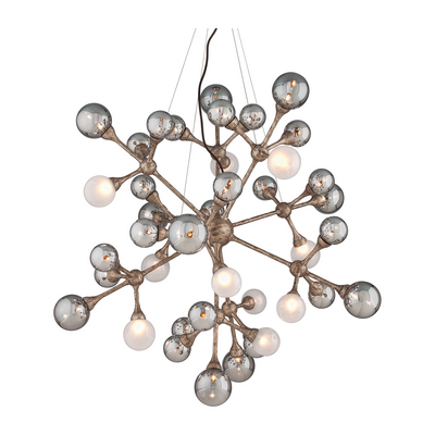 Corbett Element 40 Light Stria Gold Leaf Chandelier Ceiling Light Clearance