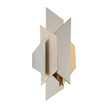 Corbett Modernist 1 Light Polished Stainless with Silver/Gold Leaf Wall Sconce Wall Light Clearance