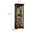 Pulaski Furniture PFC Curios Sliding Door 5 Shelf Curio Cabinet