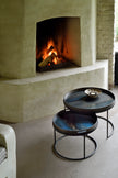 Ethnicraft Tray Round Coffee Table Set
