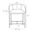 Arteriors Osbourne Brown Counter Stool