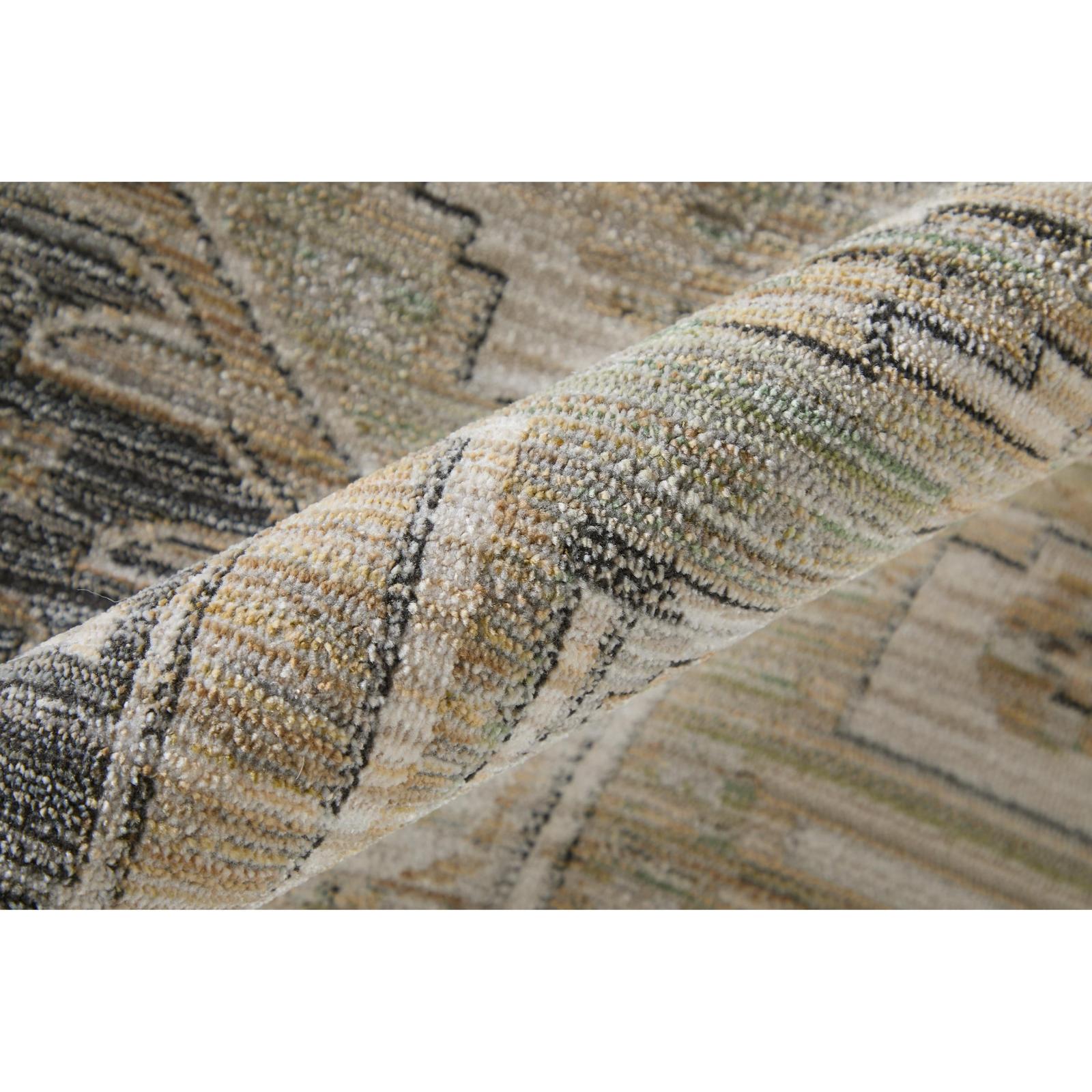 Feizy Augustine 39TVF Traditional Medallion, Tan/Green/Ivory, Rug