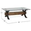 Magnussen Home Sawyer Toasted Nutmeg And Smoked Iron Rectangular Cocktail Table