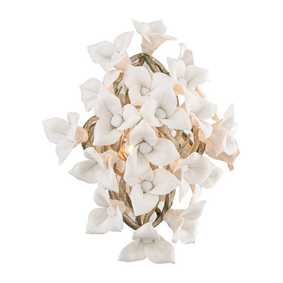 Corbett Lily 1 Light Enchanted Silver Leaf Wall Sconce Wall Light