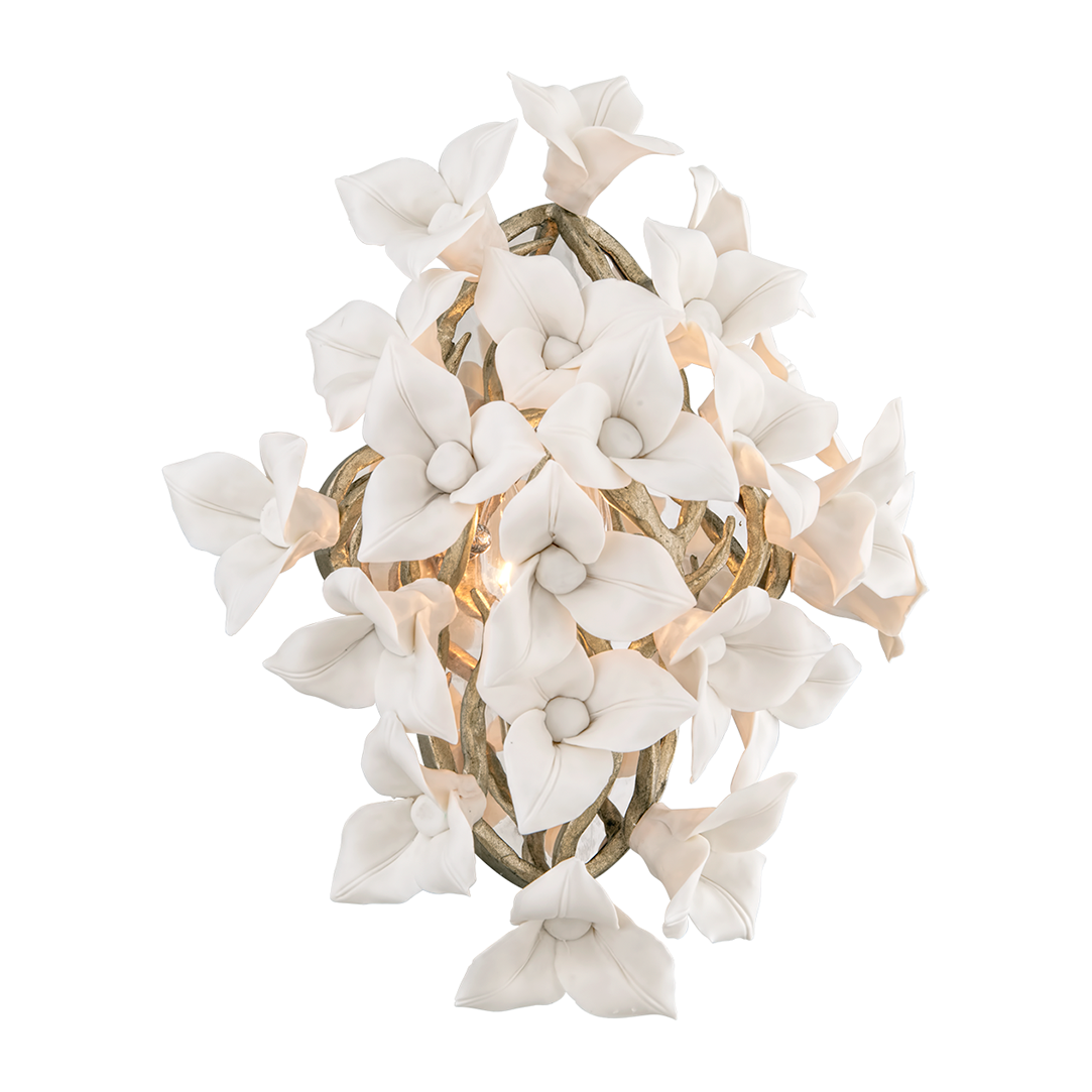 Corbett Lily 1 Light Enchanted Silver Leaf Wall Sconce Wall Light