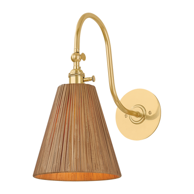 Hudson Valley Lighting Ruthin 1 Light Aged Brass Wall Sconce Wall Light