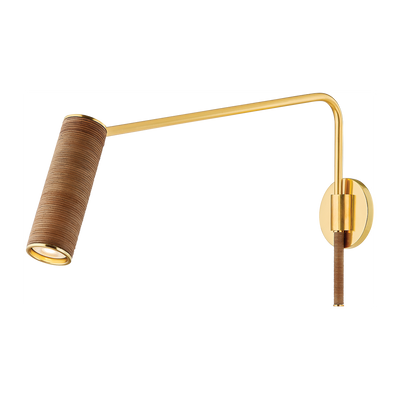 Hudson Valley Lighting Narragansett 1 Light 4.75 inch Aged Brass Wall Sconce Wall Light